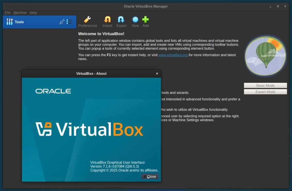 VirtualBox 7.1.6