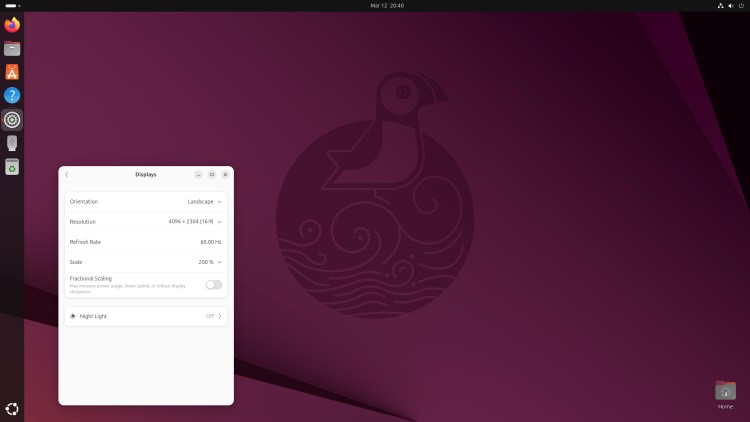 Ubuntu wallpaper showing banding